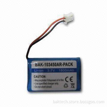 Li-ion Battery Pack with Voltage of 3.7V, Capacity of 1,800mAh